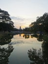 UnretouchedÃ¢â¬â¹ sunsetÃ¢â¬â¹ inÃ¢â¬â¹ ancientÃ¢â¬â¹ AyutthayaÃ¢â¬â¹ historicalÃ¢â¬â¹ park